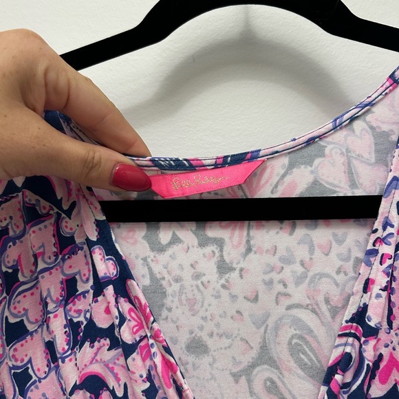 Lilly Pulitzer Nichola Maxi Dress Indigo SZ.XS Love You Bunches - Picture 3 of 5